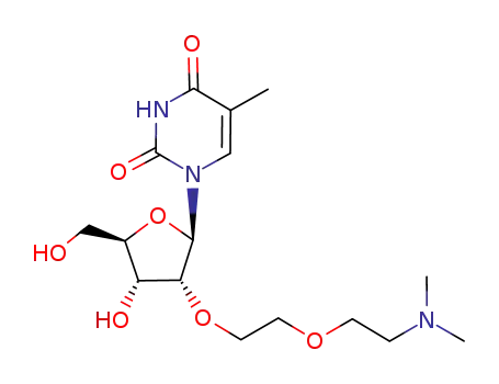 Molecular Structure of 253145-84-5 (Uridine, 2'-O-[2-[2-(dimethylamino)ethoxy]ethyl]-5-methyl-)