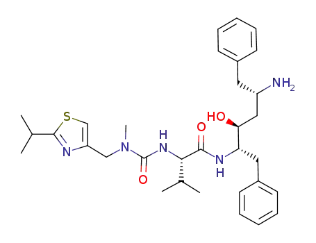 Molecular Structure of 869368-50-3 ((2S,3S,5S)-2-[N-[N-[[N-methyl-N-[(2-isopropyl-4-thiazolyl)methyl]amino]carbonyl]vanilyl]amino]-5-amino-1,6-diphenyl-3-hydroxyhexane)