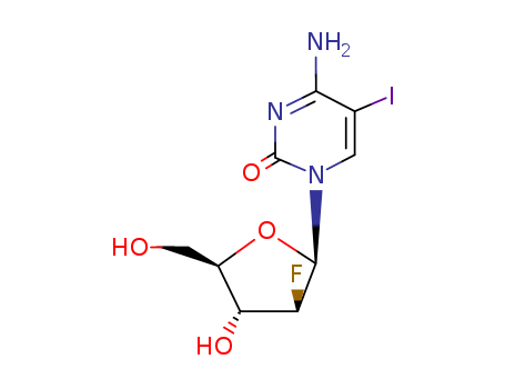 2(1H)-Pyrimidinone,4-amino-1-(2-deoxy-2-fluoro-b-D-arabinofuranosyl)-5-iodo- 69123-90-6