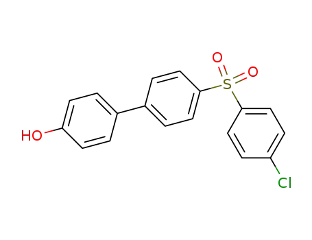 Molecular Structure of 30809-75-7 ([1,1'-Biphenyl]-4-ol, 4'-[(4-chlorophenyl)sulfonyl]-)