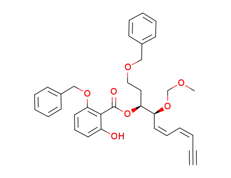 (Z,Z)-(3S,4S)-2-benzyloxy-6-hydroxybenzoic acid 3-(1-benzyloxy-4-methoxymethoxy-deca-5,7-dien-9-yn)yl ester