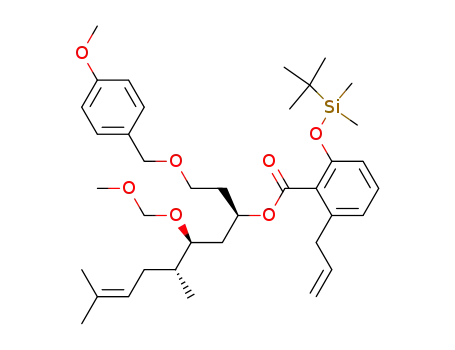2-allyl-6-(tert-butyl-dimethyl-silanyloxy)-benzoic acid (1R,3S,4R)-1-[2-(4-methoxy-benzyloxy)-ethyl]-3-methoxymethoxy-4,7-dimethyl-oct-6-enyl ester