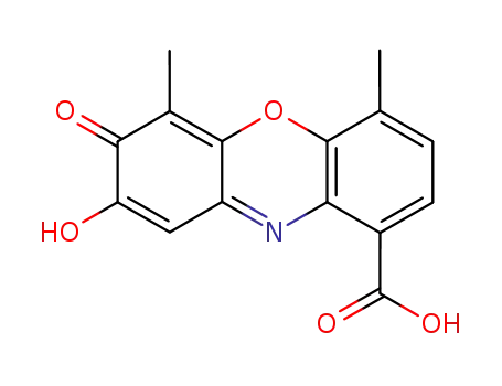 8-hydroxy-4,6-dimethyl-7-oxo-7<i>H</i>-phenoxazine-1-carboxylic acid