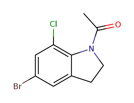 Molecular Structure of 221024-29-9 (1-ACETYL-5-BROMO-7-CHLOROINDOLINE)