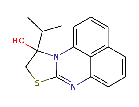 10-isopropyl-9,10-dihydro-thiazolo[3,2-<i>a</i>]perimidin-10-ol