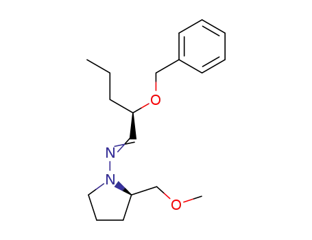 Molecular Structure of 133420-94-7 ([(R)-2-Benzyloxy-pent-(Z)-ylidene]-((R)-2-methoxymethyl-pyrrolidin-1-yl)-amine)