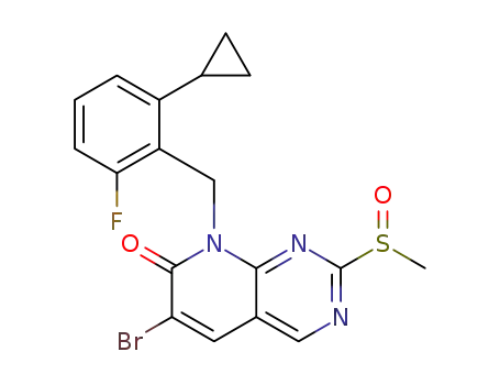 6-bromo-8-(2-cyclopropyl-6-fluorobenzyl)-2-methanesulfinyl-8H-pyrido [2,3-d]pyrimidin-7-one