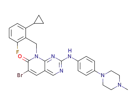 6-bromo-8-(2-cyclopropyl-6-fluorobenzyl)-2-[4-(4-methyl-piperazin-1-yl)-phenylamino]-8H-pyrido[2,3-d]pyrimidin-7-one