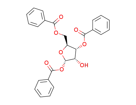 Molecular Structure of 171866-30-1 (1,3,5-TRI-O-BENZOYL-ALPHA-L-RIBOFURANOSE)