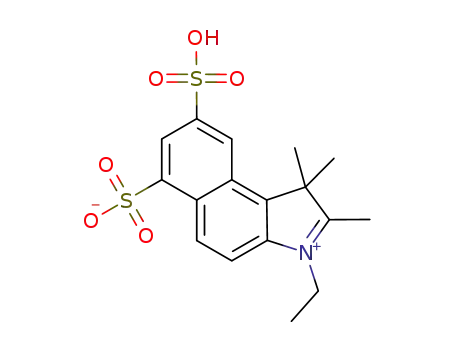 Molecular Structure of 791576-54-0 (2,3,3-trimethyl-1-(ethyl)-3H-benzindolinium-5,7-disulfonate)
