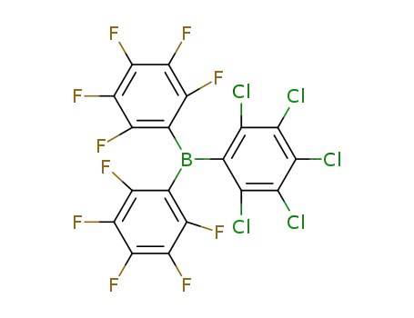 Molecular Structure of 1286770-03-3 (B(C<sub>6</sub>Cl<sub>5</sub>)(C<sub>6</sub>F<sub>5</sub>)2)
