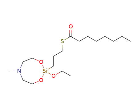 3-octanoylthio-propyl(ethoxy)-1,3-dioxa-6-methylaza-2-silacyclooctane