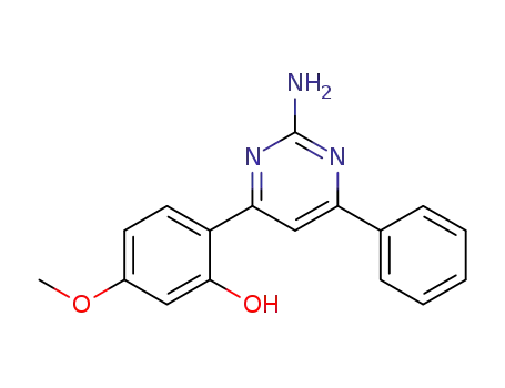 Molecular Structure of 907547-83-5 (4-(2-hydroxy-4-methoxyphenyl)-6-phenyl-2-aminopyrimidine)