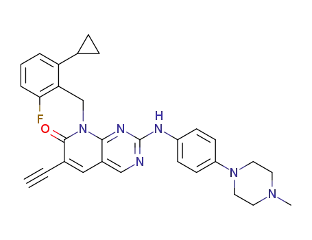 8-(2-cyclopropyl-6-fluorobenzyl)-6-ethynyl-2-[4-(4-methyl-piperazin-1-yl)-phenylamino]-8H-pyrido[2,3-d]pyrimidin-7-one