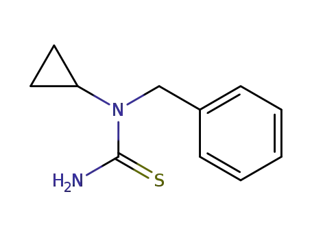 Molecular Structure of 89563-47-3 (Thiourea,  N-cyclopropyl-N-(phenylmethyl)-)