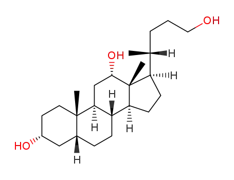 Molecular Structure of 2603-77-2 (3α,12α,24-trihydroxy-5β-cholane)