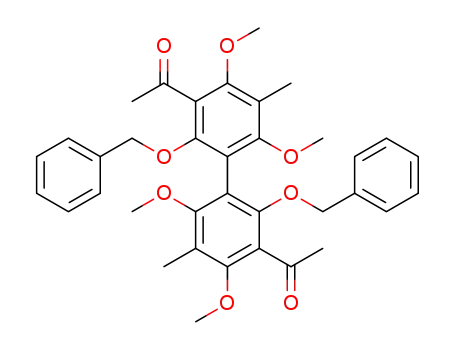 1,1'-(2,2'-dibenzyloxy-4,4',6,6'-tetramethoxy-5,5'-dimethylbiphenyl-3,3'-diyl)bisethanone