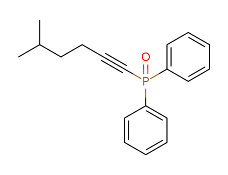 Molecular Structure of 1350843-91-2 ((5-methylhex-1-yn-1-yl)diphenylphosphine oxide)