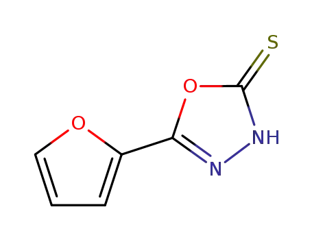 Molecular Structure of 13239-11-7 (5-FURAN-2-YL-[1,3,4]OXADIAZOLE-2-THIOL)