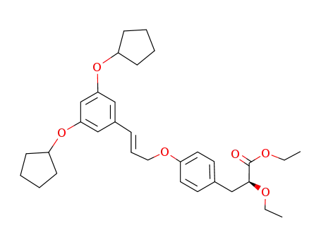 (E)-(S)-3-{4-[3-(3,5-bis-cyclopentyloxy-phenyl)-allyloxy]-phenyl}-2-ethoxy-propionic acid ethyl ester