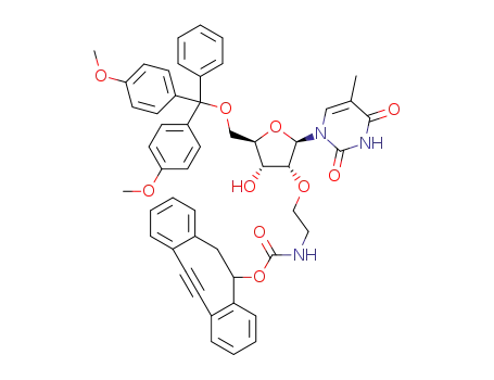 Molecular Structure of 1412707-61-9 (2'-O-{2-[3-(7,8-didehydro-1,2:5,6-dibenzocyclooctynyl)oxyamido]ethyl}-5'-O-(4,4'-dimethoxytrityl)-5-methyluridine)