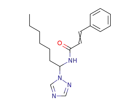 (E)-3-Phenyl-N-(1-[1,2,4]triazol-1-yl-heptyl)-acrylamide