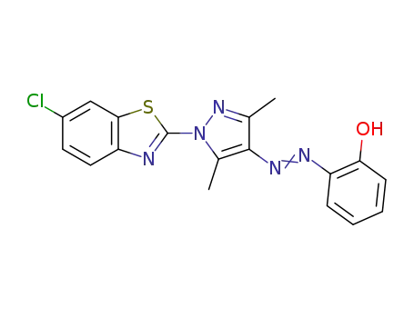 1-(6-chlorobenzothiazol-2-yl)-3,5-dimethyl-4-(2-hydroxyphenylazo)pyrazole