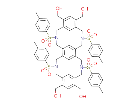 5,7,23,25-tetrakis(hydroxymethyl)-2,11,20,29-tetrakis(4-tolylsulfonyl)-2,11,20,29-tetraaza<3.3>(1,3)(1,3)<3.3>(4,6)(1,3)benzeno<3>phane