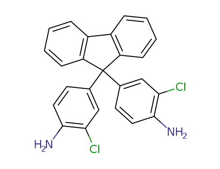 Molecular Structure of 107934-68-9 (4,4'-(9H-Fluoren-9-ylidene)bis(2-chlorobenzenamine))