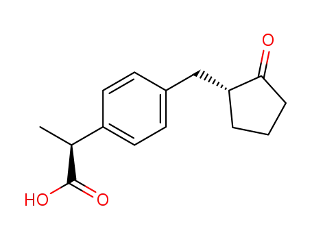 (2S)-2-<4-((1R)-2-oxocyclopentylmethyl)phenyl>propionic acid
