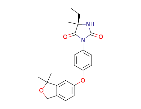 (5R)-3-{4-[(3,3-dimethyl-1,3-dihydro-2-benzofuran-5-yl)oxy]phenyl}-5-ethyl-5-methyl-2,4-imidazolidinedione