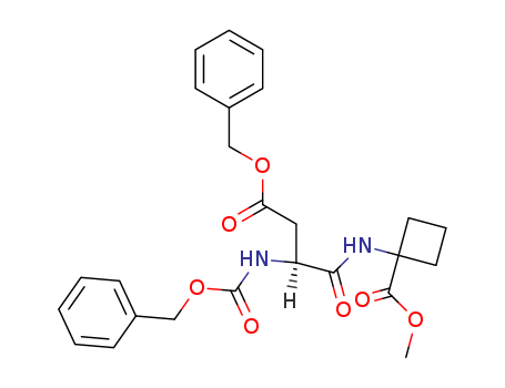Cyclobutanecarboxylic acid,  1-[[1,4-dioxo-4-(phenylmethoxy)-2-[[(phenylmethoxy)carbonyl]amino]but  yl]amino]-, methyl ester, (S)-