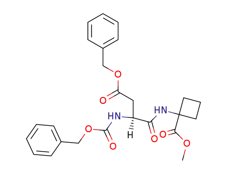 Cyclobutanecarboxylic acid,
1-[[1,4-dioxo-4-(phenylmethoxy)-2-[[(phenylmethoxy)carbonyl]amino]but
yl]amino]-, methyl ester, (S)-
