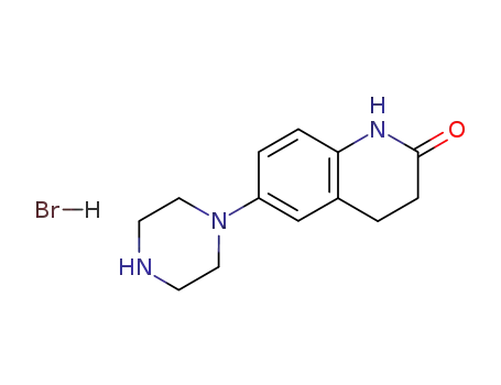 Molecular Structure of 86813-31-2 (2(1H)-Quinolinone, 3,4-dihydro-6-(1-piperazinyl)-, monohydrobromide)