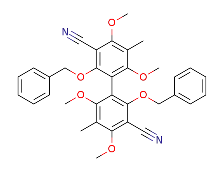 2,2'-dibenzyloxy-4,4',6,6'-tetramethoxy-5,5'-dimethylbiphenyl-3,3'-dicarbonitrile