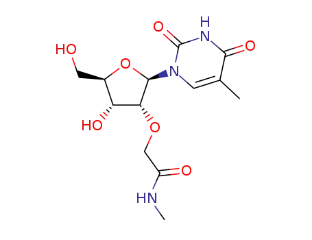 Molecular Structure of 815632-50-9 (Uridine, 5-methyl-2'-O-[2-(methylamino)-2-oxoethyl]-)