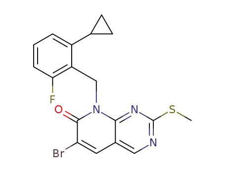 6-bromo-8-(2-cyclopropyl-6-fluoro-benzyl)-2-methylsulfanyl-8H-pyrido[2,3-d]pyrimidin-7-one