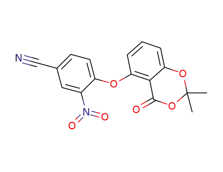 4-[(2,2-dimethyl-4-oxo-4H-1,3-benzodioxin-5-yl)-oxy]-3-nitro-benzonitrile