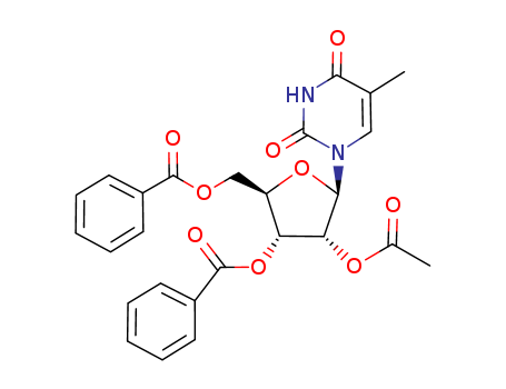 Molecular Structure of 188754-55-4 (Uridine, 5-methyl-, 2'-acetate 3',5'-dibenzoate)