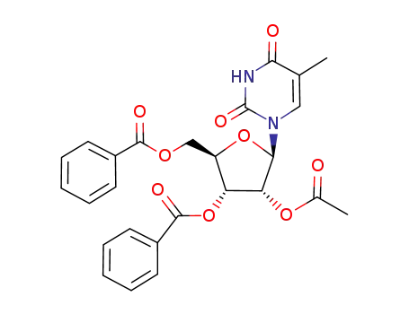 Molecular Structure of 188754-55-4 (Uridine, 5-methyl-, 2'-acetate 3',5'-dibenzoate)