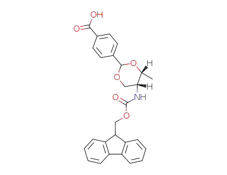Molecular Structure of 205109-16-6 (N-fluorenyl-9-ylmethoxycarbonyl-L-threoninol p-carboxybenzacetal)