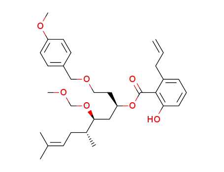 2-allyl-6-hydroxy-benzoic acid (1R,3S,4R)-1-[2-(4-methoxy-benzyloxy)-ethyl]-3-methoxymethoxy-4,7-dimethyl-oct-6-enyl ester