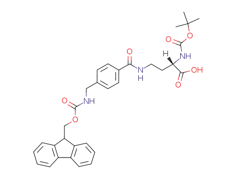 Molecular Structure of 223546-35-8 (N<sup>α</sup>-t-Boc-N<sup>γ</sup>-(N-(9-fluorenylmethyloxycarbonyl)-4-aminomethylbenzoyl)-(L)-2,4-diaminobutyric acid)