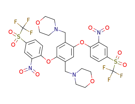 3,6-Bis-(morpholin-4-ylmethyl)-2,5-bis-(2-nitro-4-trifluoromethanesulfonyl-phenoxy)-benzene