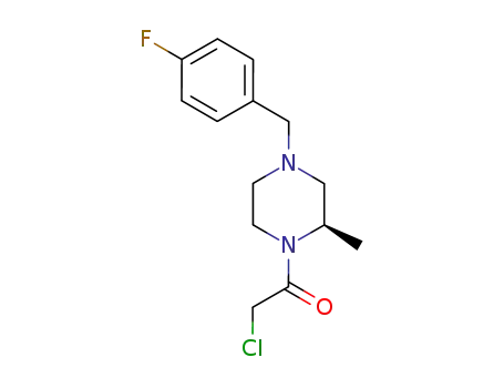 Piperazine, 1-(chloroacetyl)-4-[(4-fluorophenyl)methyl]-2-methyl-, (2R)-
