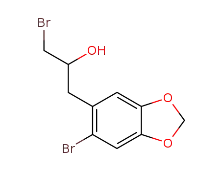 Molecular Structure of 61051-19-2 (5-bromo-4-(3-bromo-2-hydroxypropyl)-1,2-methylenedioxybenzene)