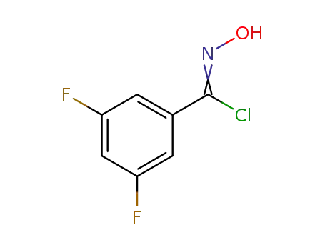 Molecular Structure of 677728-84-6 (3,5-difluoro-N-hydroxybenzenecarboximidoyl chloride)