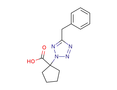 1-(5-benzyl-2-tetrazolyl)-1-cyclopentanecarboxylic acid