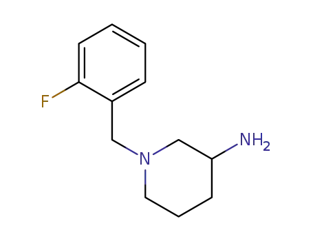 Molecular Structure of 883530-84-5 (1-(2-fluorobenzyl)piperidin-3-amine(SALTDATA: 2HCl))