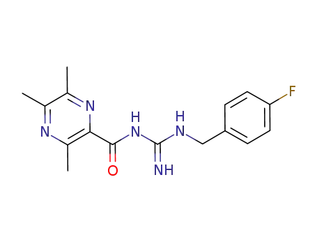 N-(N-(4-fluorobenzyl)carbamimidoyl)-3,5,6-trimethylpyrazine-2-carboxamide